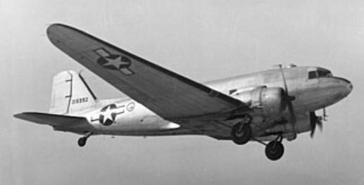 美國道格拉斯製造 D-3型（即 C-47型）飛機