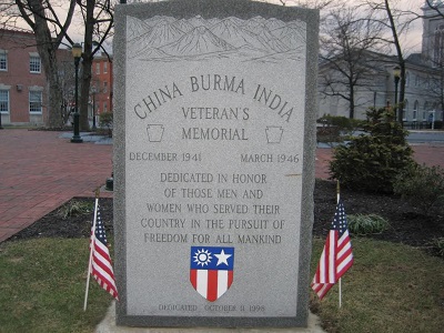 美國賓州紀念二戰中緬印退伍軍人紀念碑