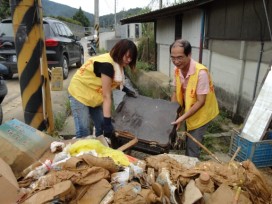 災後協助榮民清理環境及整理市容